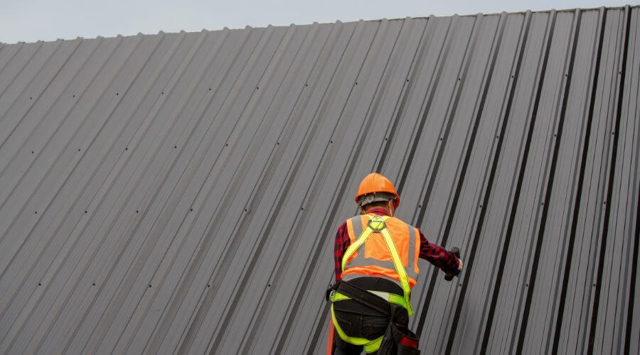 Professional metal roof installation services in Dale, IL